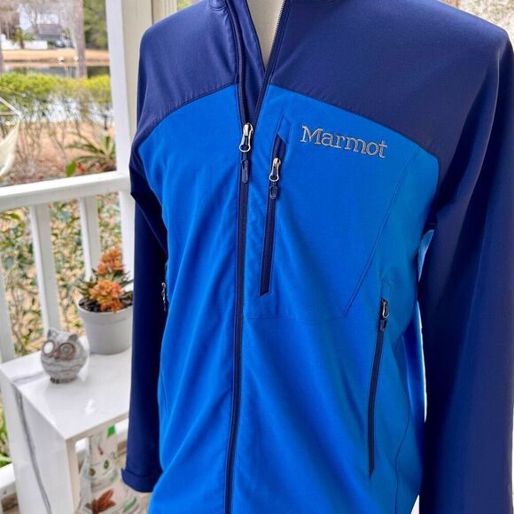 Marmot M3 Bero Softshell Full Zip Windproof Jacket. Blue. Large. - Picture 3 of 10